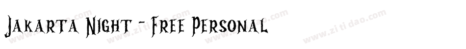 Jakarta Night - Free Personal Use字体转换